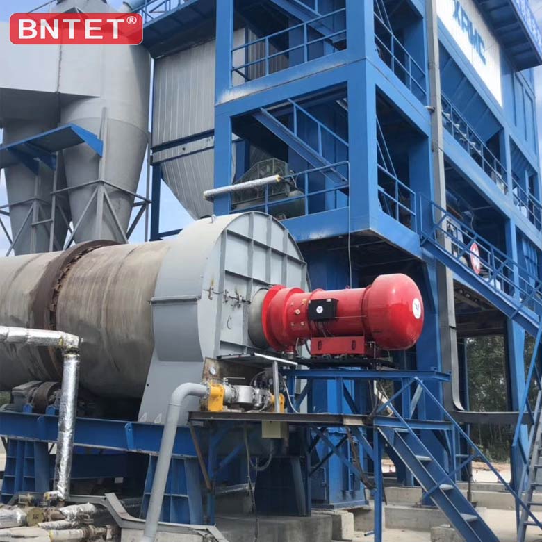 Asphalt mixing plant burner